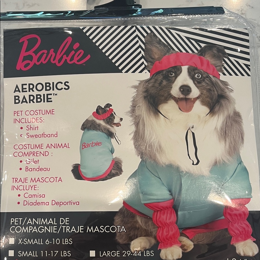 Barbie | Aerobics Pet Outfit | Size M (18-28LBS.)